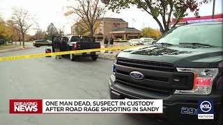 1 killed, 1 in custody in Sandy shooting after possible road rage incident