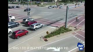 Wisconsin Bad Driver Crashes Into Vehicle Stopping For Red Light
