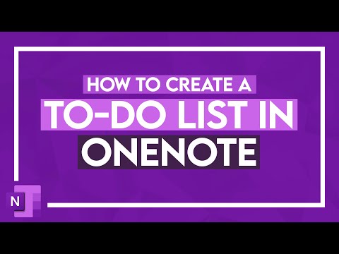 वीडियो: मैं OneNote में एक टू-डू सूची कैसे सम्मिलित करूँ?