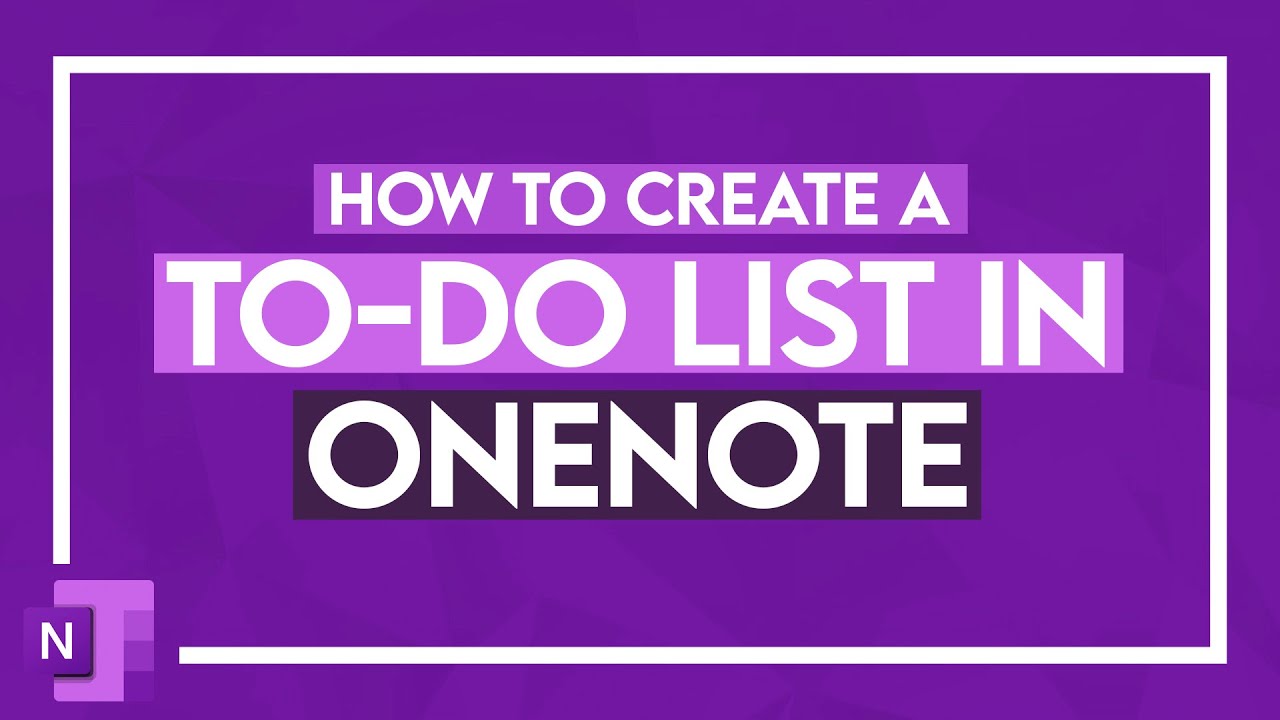 How to Create a To Do List in OneNote OneNote Tutorial YouTube