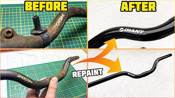 Rusty bike HANDLEBAR - restoration repaint
