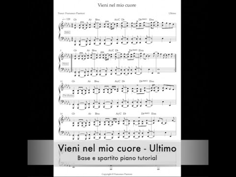 Vieni nel mio cuore (spartito pianoforte) - Ultimo