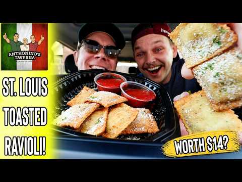 Chicagoan's Try REAL St. Louis Toasted Ravioli For The FIRST TIME! | Anthonino's Taverna