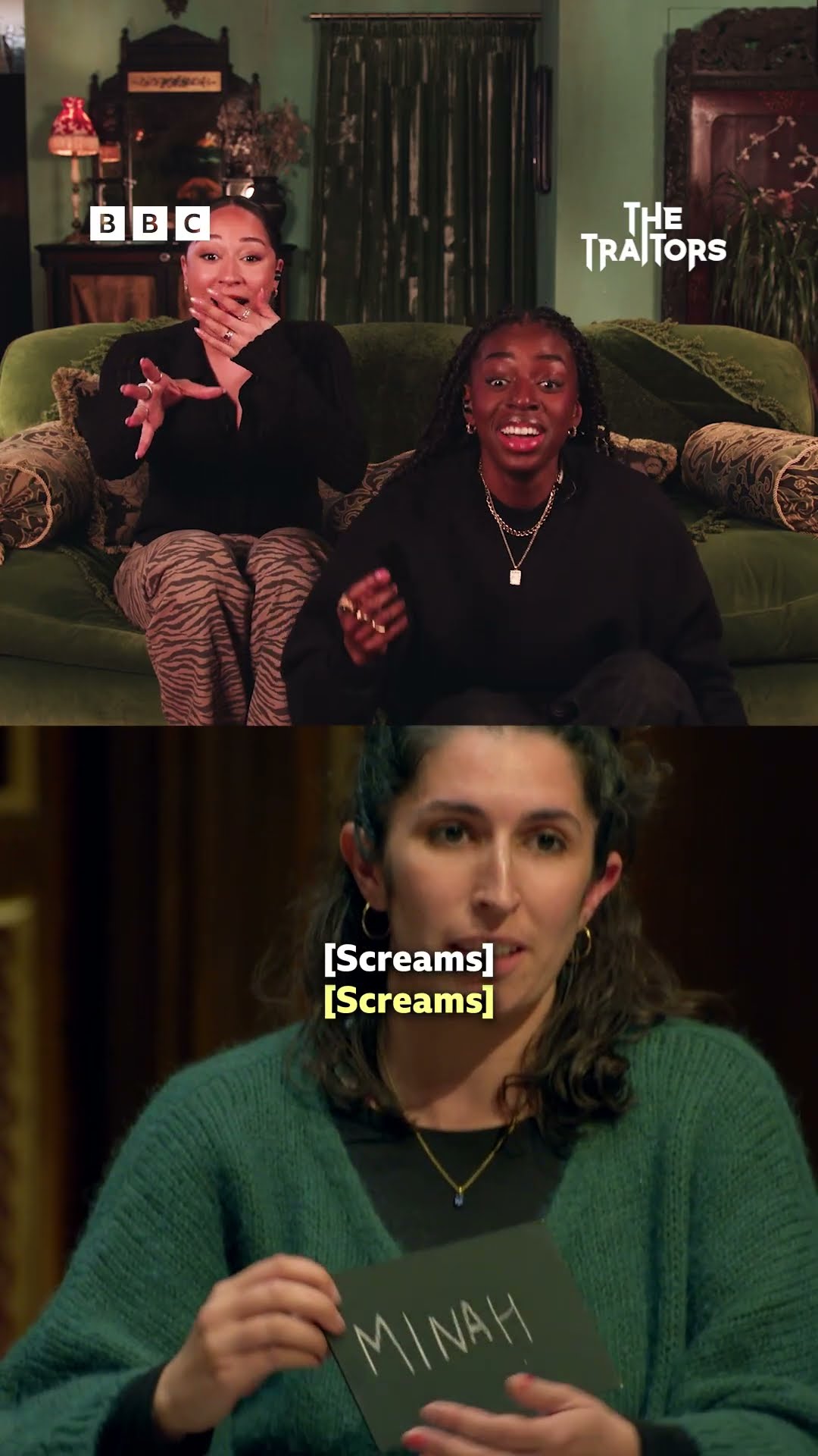 Cat Burns and Ayamé react to Episode 10 of The Traitors - BBC