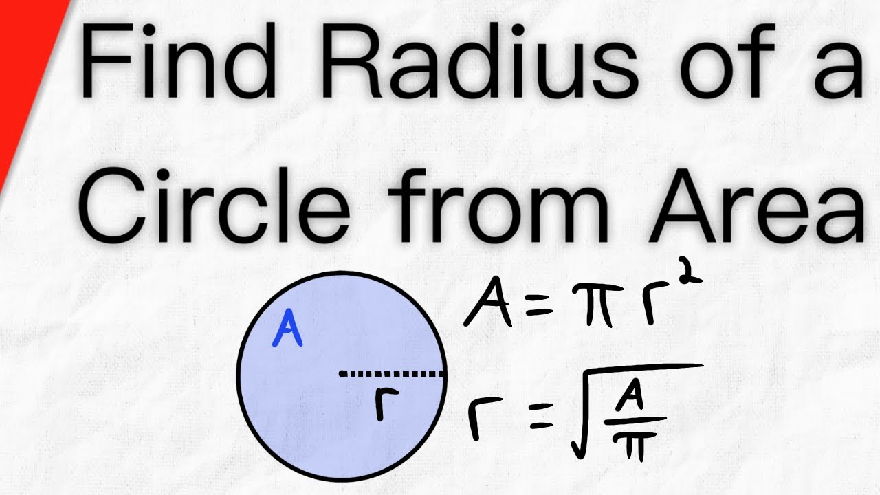 how to find radius of a circle using formula