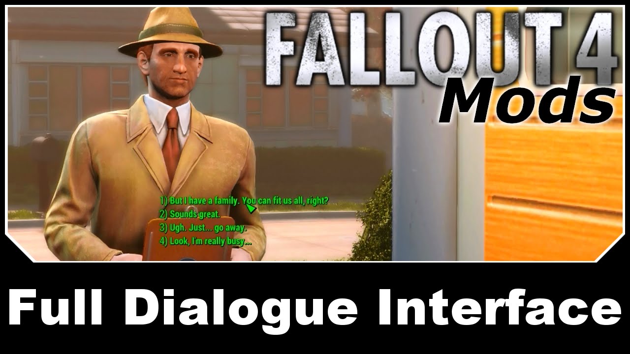 Fallout 4 Mods - Full Dialogue Interface - YouTube