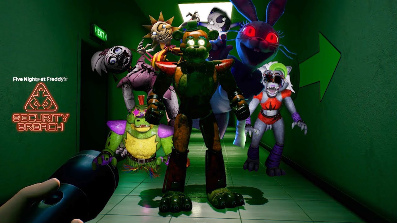 【過酷】恐怖のラスト…「恐ろしいパークキャラ」すべてに追われるセーブなしのホラーゲームが怖すぎる。【FNAF Security Breach】（大絶叫あり）超特急シリーズ完