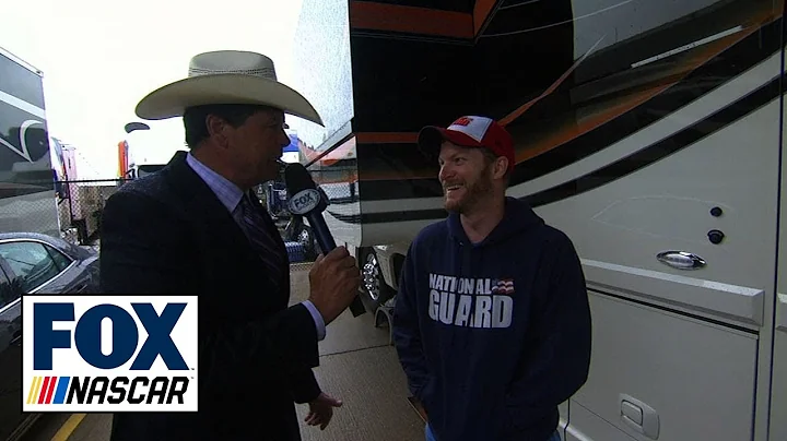 Michael Waltrip Visits Dale Jr.'s Motorcoach at Te...