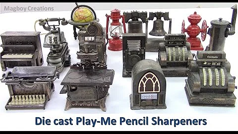 Die Cast Play-Me Brass Pencil Sharpeners