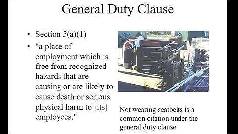 What does the general duty clause require of employers