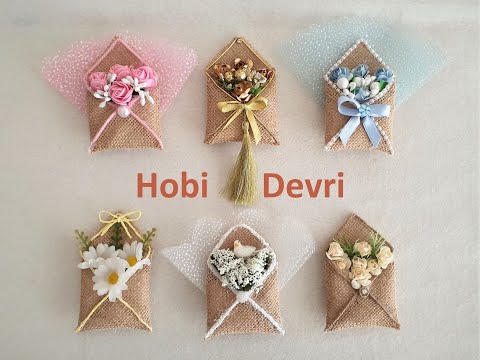 DIY,Letter Wedding Favors,Gift from Burlap,Envelope Magnet,Zarf Nikah Şekeri Yapımı,Mektup Hediyelik