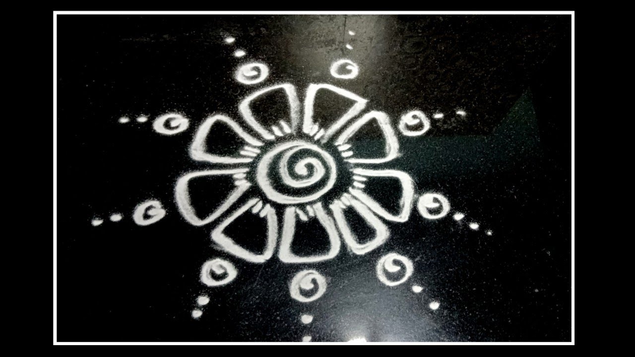 How Ot Draw Ragoli simple flowers ragoli design || ragoli artist || how to draw ragoli ...