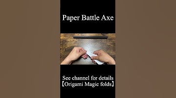 Paper Battle Axe || How to make Origami || Paper Craft Tutorial#shorts