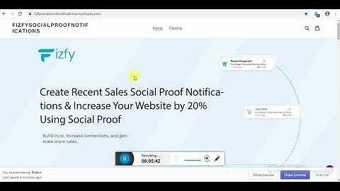 Shopify recent sales social proof notifications | fizfy