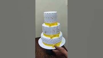 10 Kg 3 Step Vanilla Anniversary Cake Design #ytshorts #shorts #video