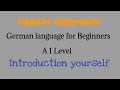 A1- Level | Lesson 6 | Introduction in German | Introduction in German language for interview