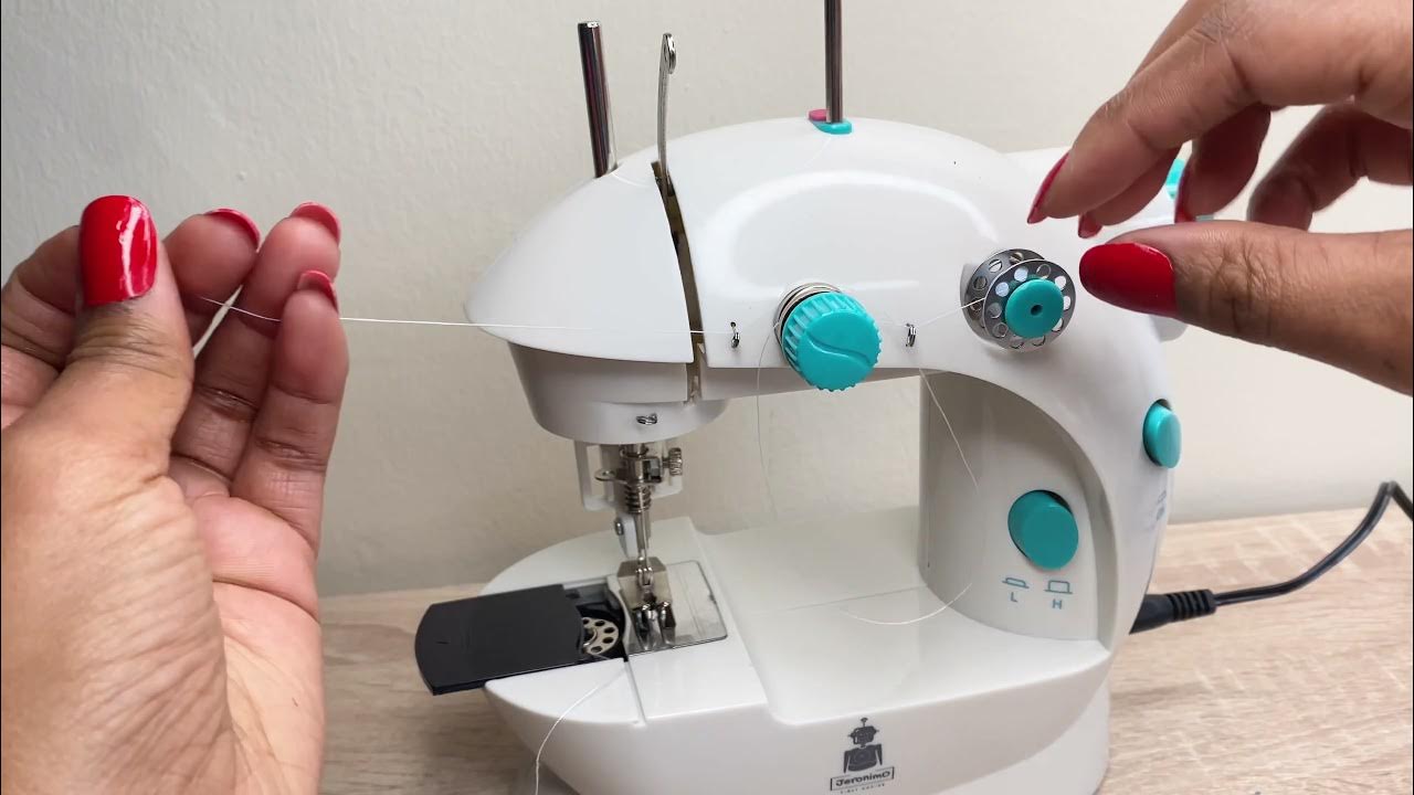 How to thread a mini sewing machine how to get started stepbystep