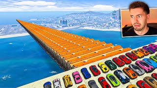 GTA V Online: MEGA GASOLINA RAMPA com muitos carros!