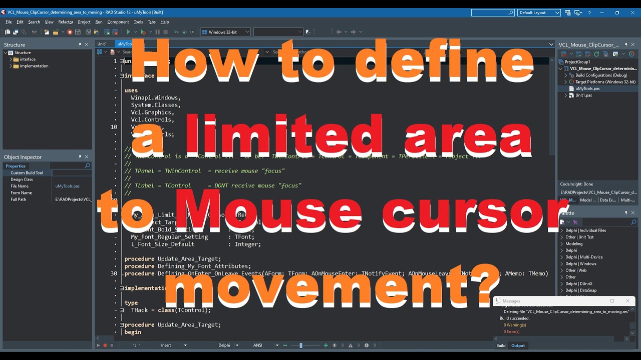 Delphi: How to define a limited area for mouse cursor movement?