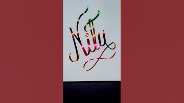 Nitu 😱 beautiful name #comment your name #art #calligraphy #cursivewriting #shortvideos #shorts