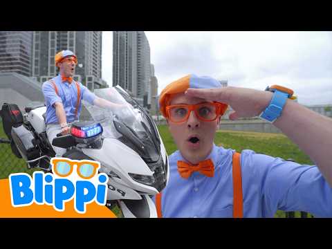 👮‍♂️ Blippi at the Police Station! 🚓✨ 1 Hour Special Fun Stories and Colors 🌈