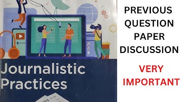 Journalistic practices-Previous Question paper | Calicut University| Very Important