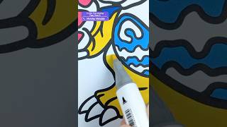 🐺BLUE BLASTER🔥...🤔🤔 #riddles #coloring #satisfyingvideo #drawing #digimon #anime #gabumon  #monster