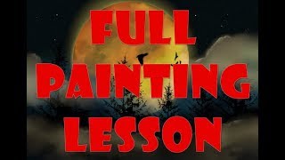 ArtRage 5 Complete Painting Lesson: How to paint a Dark Moon Rising | ArtRage 5 Painting Tutorial