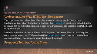 Resolving HTML elements not rendering in React JS using Button&#39;s onClick Event