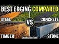 The Best Modern Edging Materials Compared — Steel, Concrete, Timber, and Stone