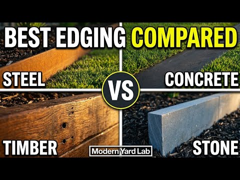 The Best Modern Edging Materials Compared — Steel, Concrete, Timber, and Stone