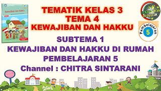 Pembelajaran kelas 3 sekolah dasartematik kurikulum 2013tema 4
kewajiban dan hakkusubtema 1 hakku di rumahpembelajaran 5semoga
bermanfaat untuk...