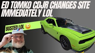Ed Tomko CDJR Changes Site Once Exposed LOL