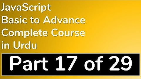 17 What is DOM in JavaScript in Urdu - JavaScript Tutorial in Urdu