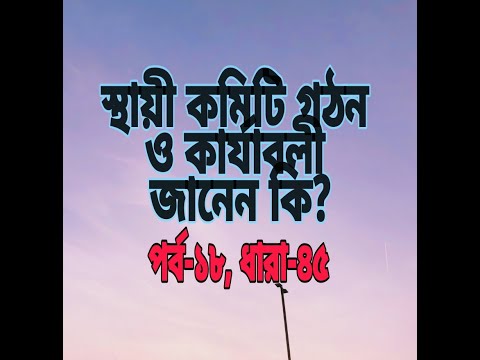 ভিডিও: স্থায়ী কমিটি কোন কমিটি?