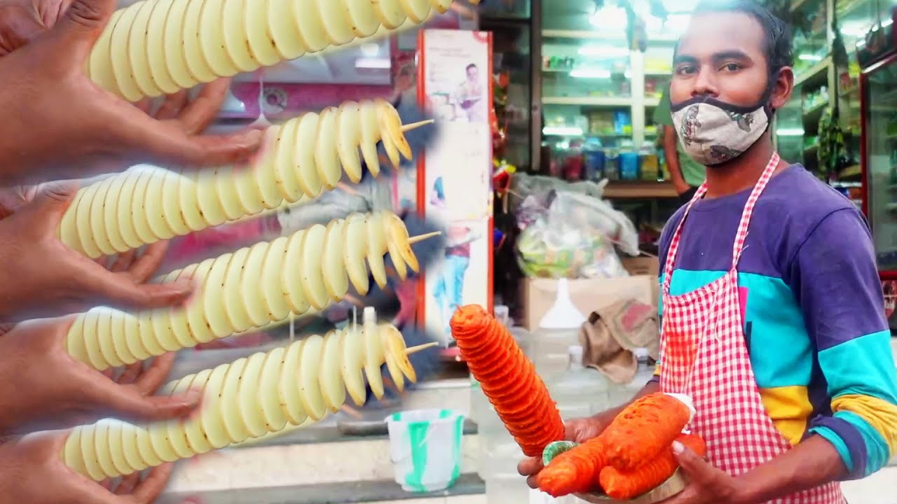 TORNADO POTATO Making In Hyderabad | Potato Twister | Spring Potato | Hyderabad | Indian Street Food | Street Food Zone