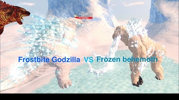 Frostbite godzilla vs frozen behemoth (kaiju universe battle)