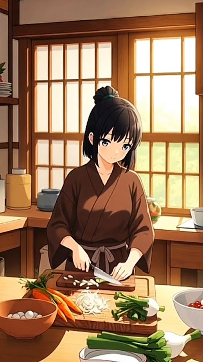 Aesthetic Anime Vibe with Soothing Cooking Ambiance | Chill Lofi Mix|#shorts #aesthetic #short