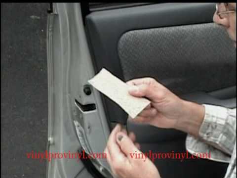 vinyl repair on heat sensitive door panel