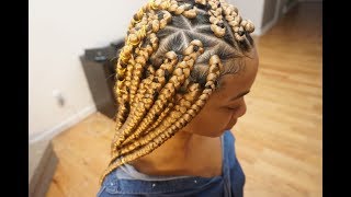 Butt Length Jumbo Blonde Box Braids | Perfect for Summer | "Tuck Method" Practice
