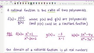 141 Week 9 Video 1 (3.6: Intro to Rational Functions)