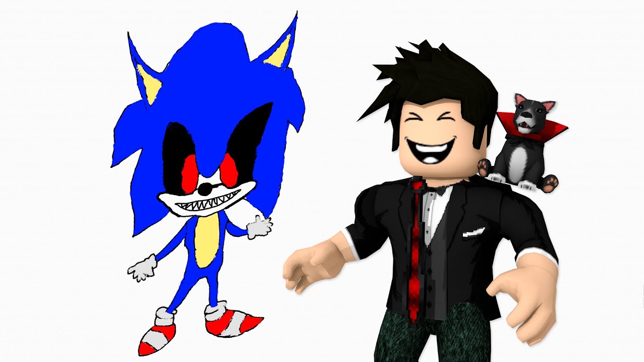 LOKIS DESENHANDO O SONIC.EXE  Roblox - Draw With Friends 