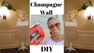 Champagne Wall DIY ~ Wedding & Party Props
