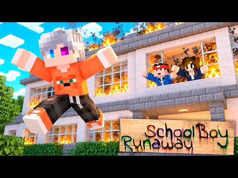 😨 Minecraft but I STARTED A FIRE and ESCAPED from SCHOOL in SCHOOLBOY RUNAWAY