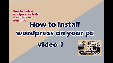 How to install wordpress on your own pc | xampp server