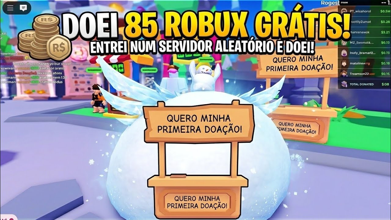 Doando robux para as pessoas no Pls donate no roblox - YouTube