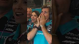 Dani Holgado celebrates early and wins first Moto2 race! 😎
