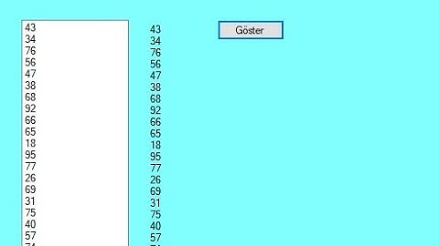 C# Rastgele Farklı 20 Sayı Üretme(Random Komutu)