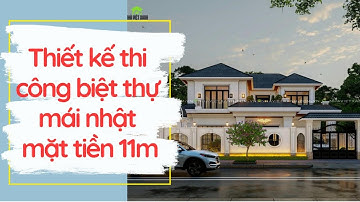 Mẫu biệt thự mái Nhật mặt tiền 11m | Anh Minh - Bình Dương