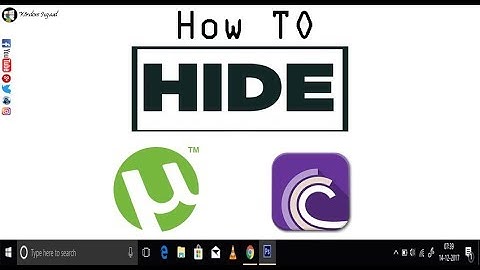 HOW TO HIDE uTORRENT/BITtORRENT ICON FROM TASKBAR